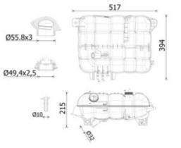 DEPOSITO DE EXPANSION VOLVO FH/ RENAUL TRUCKS T MAHLE MAHEXP2005