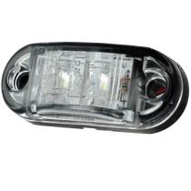 LUZ PERIMETRAL LATERAL OVALADA AMBAR, 2 LEDS 10-30V, BLANCA 247 LIGHTING LIGPER2004